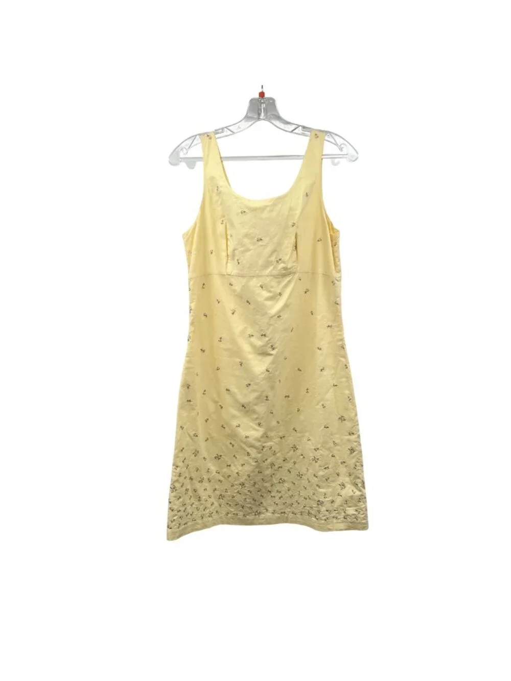 J.Crew Sleeveless Sundress Yellow/Multi Embroidered Floral Size 8